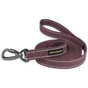 Повідець BronzeDog Cotton для собак, брезент з карабіном на замку, чері, 500×2.5 см