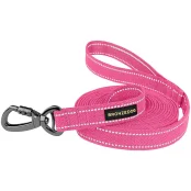 Повідець BronzeDog Cotton для собак, брезент з карабіном на замку, рожевий, 500×3.2 см