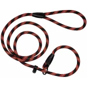 Нашийник-полуудавка BronzeDog Active для собак, світловідбиваючий, чорно-помаранчевий, 183×1.2 см