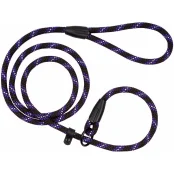 Нашийник-полуудавка BronzeDog Active для собак, світловідбиваючий, чорно-салатовий, 183×0.6 см