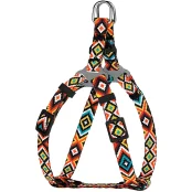 Шлея BronzeDog Tribal для собак, нейлон, принт гуцульський, помаранчевий, 28-40 см