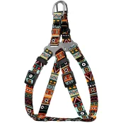 Шлея BronzeDog Tribal для собак, нейлон, принт етнічний, ментоловий, 28-40 см