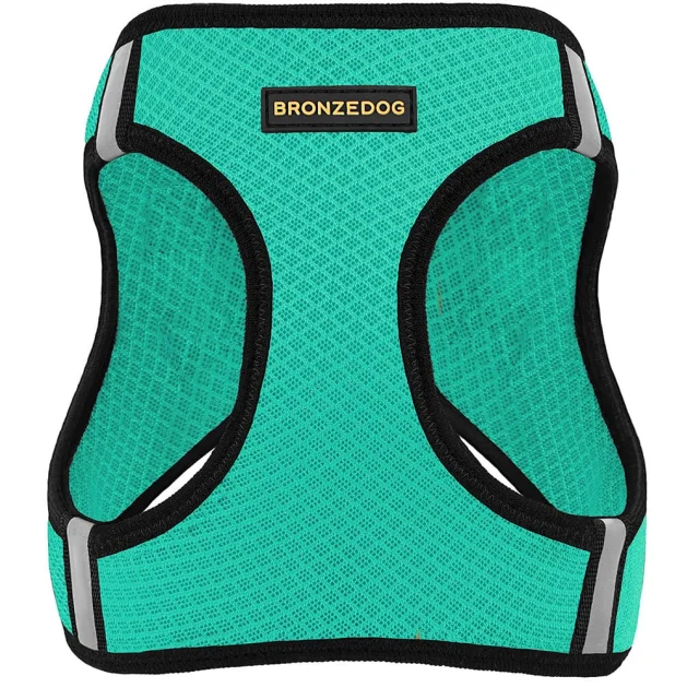 Шлея BronzeDog Mesh Vest для собак, сетчатый нейлон, ментоловый, 26-29 см