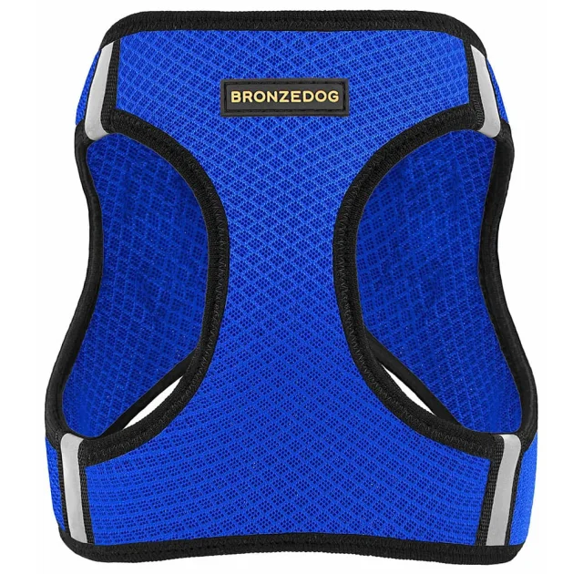 Шлея BronzeDog Mesh Vest для собак, сетчатый нейлон, синий, 20-24 см