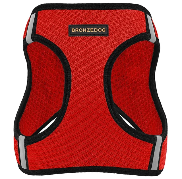 Шлея BronzeDog Mesh Vest для собак, сетчатый нейлон, красный, 43-53 см