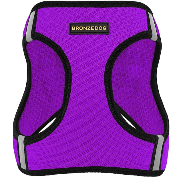 Шлея BronzeDog Mesh Vest для собак, сетчатый нейлон, фиолетовый, 29-34 см