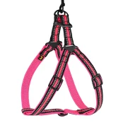 Шлея BronzeDog Mesh Стандарт для собак, сітчастий нейлон, рожевий, 57-73 см