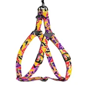 Шлея BronzeDog Camo для собак, нейлон, помаранчевий, 45-60 см