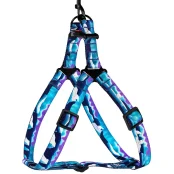 Шлея BronzeDog Travel для собак, нейлон, принт Арктика, 45-60 см