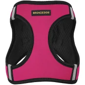 Шлея BronzeDog Sport Vest для собак з нейлону, неопрену і 3D сітки, рожевий, 34-42 см
