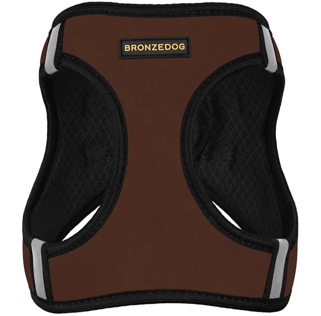 Шлея BronzeDog Sport Vest для собак из нейлона, неопрена и 3D сетки, коричневый, 29-34 см