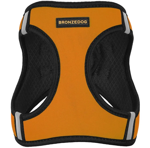 Шлея BronzeDog Sport Vest для собак из нейлона, неопрена и 3D сетки, оранжевый, 29-34 см