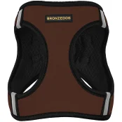 Шлея BronzeDog Sport Vest для собак из нейлона, неопрена и 3D сетки, коричневый, 26-29 см