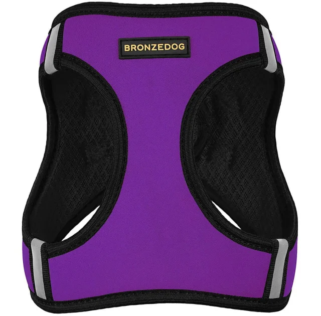 Шлея BronzeDog Sport Vest для собак из нейлона, неопрена и 3D сетки, фиолетовый, 26-29 см
