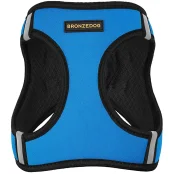 Шлея BronzeDog Sport Vest для собак из нейлона, неопрена и 3D сетки, голубой, 24-26 см