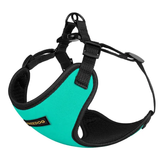 Шлея BronzeDog Sport для собак из неопрена, бирюзовый, 28-33 см