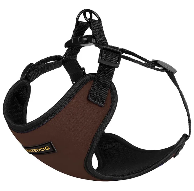 Шлея BronzeDog Sport для собак из неопрена, коричневый, 35-38 см
