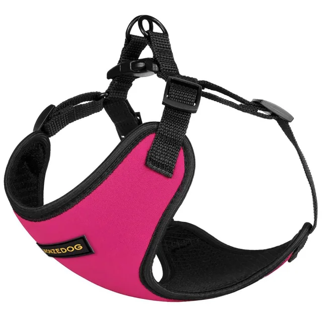 Шлея BronzeDog Sport для собак из неопрена, розовый, 28-33 см