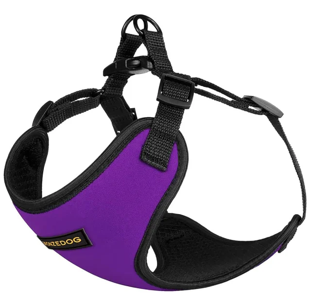 Шлея BronzeDog Sport для собак из неопрена, фиолетовый, 35-38 см
