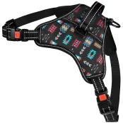 Шлея BronzeDog Urban Comfort для собак, принт ацтеки, 32-38 см, 40-52 см