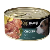 Вологий корм для цуценят Savory, з куркою,  200 г Вологий корм для цуценят Savory, з куркою,  200 г