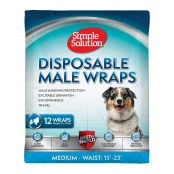 Гигиенический пояс Simple Solution Disposable Male Wrap Medium для кобелей, 39-60 см, 11-22кг, 12 шт