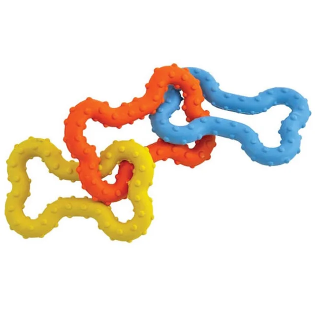 Игрушка для собак Petstages Три косточки мини, разноцветная, 14×16.5×1.3 см