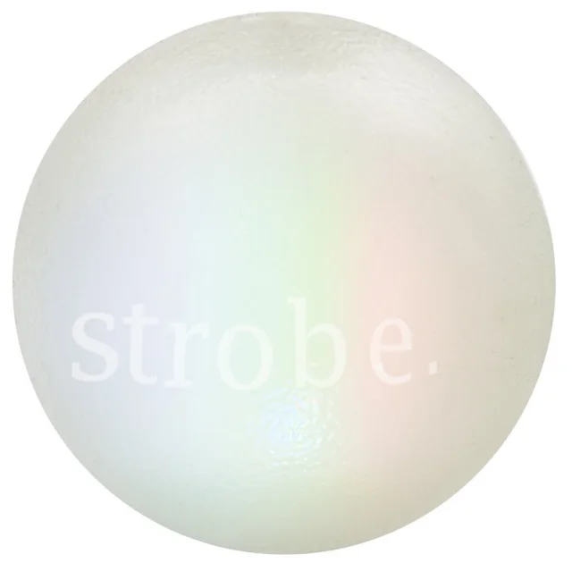 Игрушка для собак Planet Dog Strobe Ball светящийся мяч, белый, 7 см