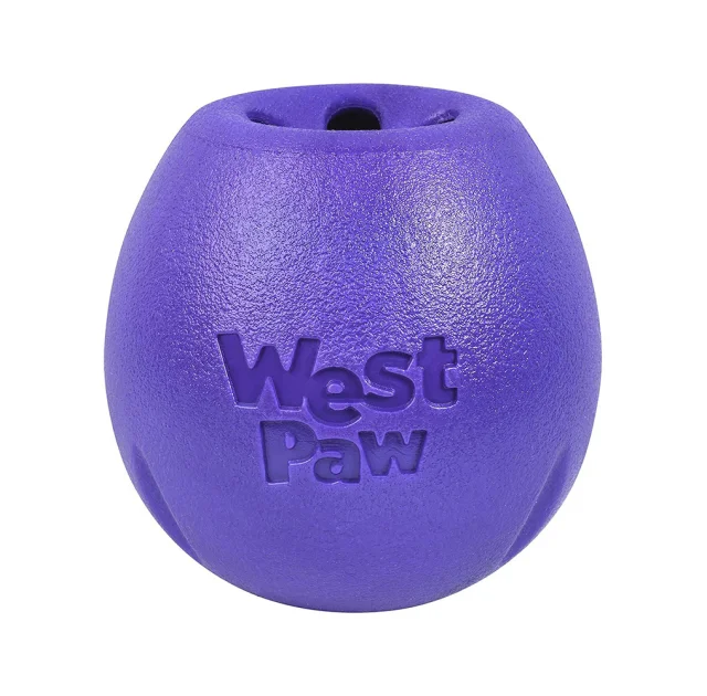 Іграшка для собак West Paw Rumbl Small Eggplant, для ласощів, фіолетова, 8 см