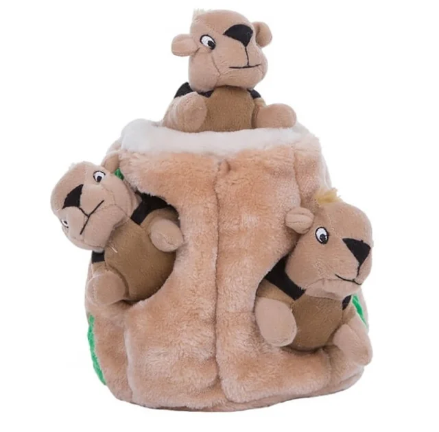 Интерактивная игрушка для собак Outward Hound Hide-A-Squirrel, средняя, коричневая, 15×17 см