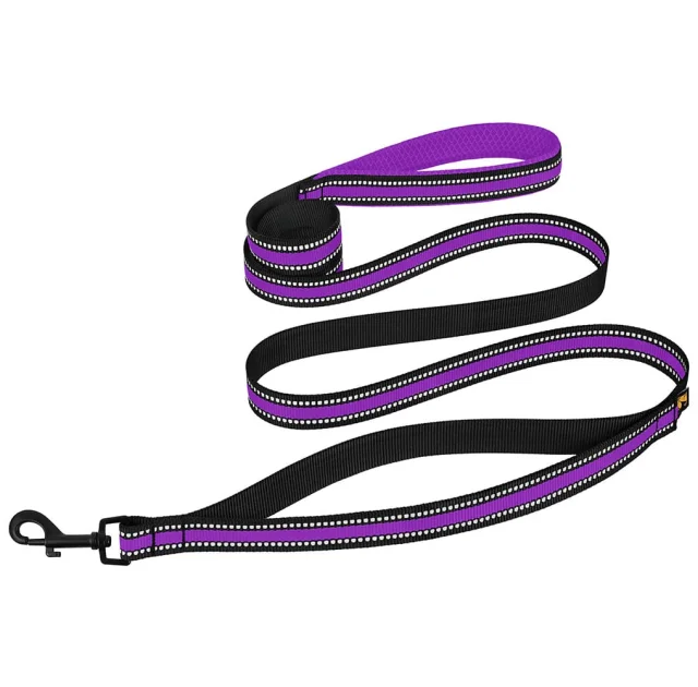 Повідець BronzeDog Mesh для собак, сітчастий нейлон, фіолетовий, 200×2.5 см