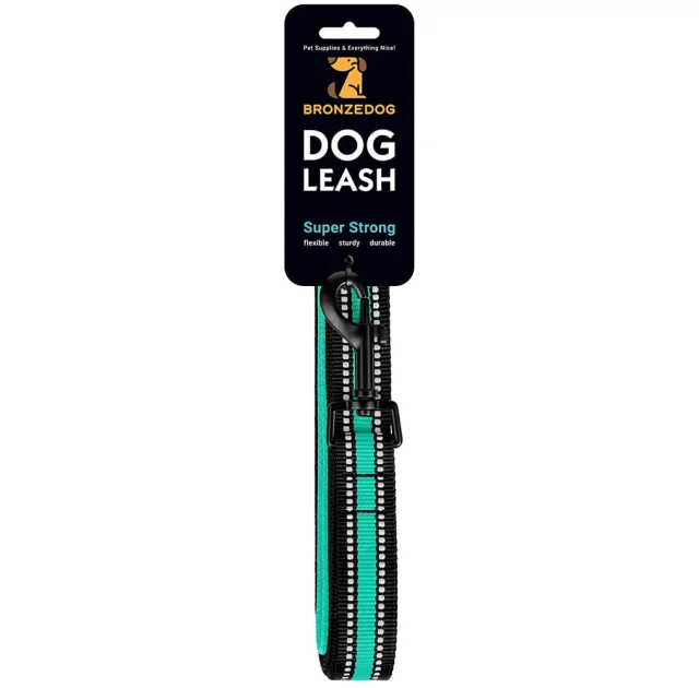 Повідець BronzeDog Mesh для собак, сітчастий нейлон, ментоловий, 200×1.6 см
