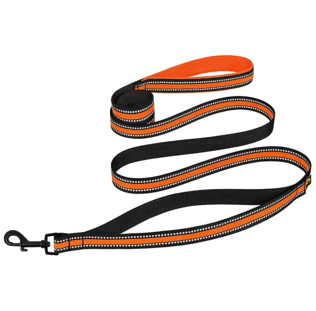 Повідець BronzeDog Mesh для собак, сітчастий нейлон, помаранчевий, 200×1.6 см