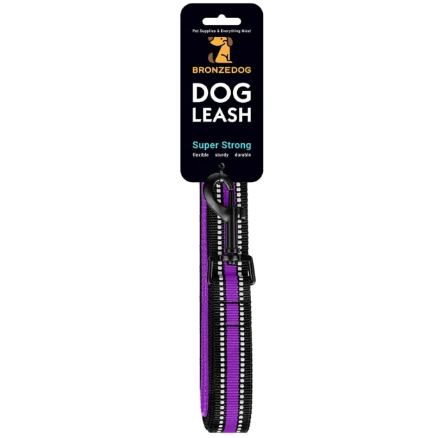 Повідець BronzeDog Mesh для собак, сітчастий нейлон, фіолетовий, 200×1.6 см