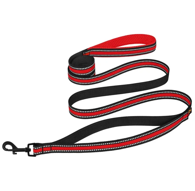 Поводок BronzeDog Mesh для собак, сетчатый нейлон, красный, 200×1.6 см