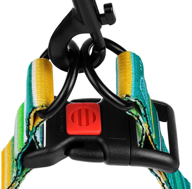 Шлея BronzeDog Urban West для собак, нейлон, салатовый, 45-60 см