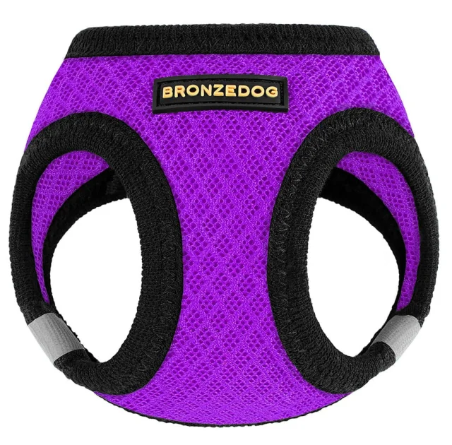 Шлея BronzeDog Mesh Vest для собак, сетчатый нейлон, фиолетовый, 24-26 см