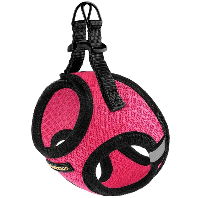 Шлея BronzeDog Mesh Vest для собак, сетчатый нейлон, розовый, 43-53 см