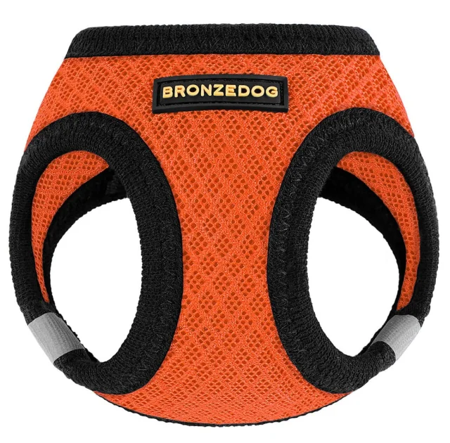 Шлея BronzeDog Mesh Vest для собак, сетчатый нейлон, оранжевый, 29-34 см