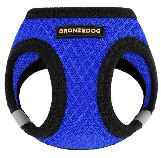 Шлея BronzeDog Mesh Vest для собак, сетчатый нейлон, синий, 29-34 см