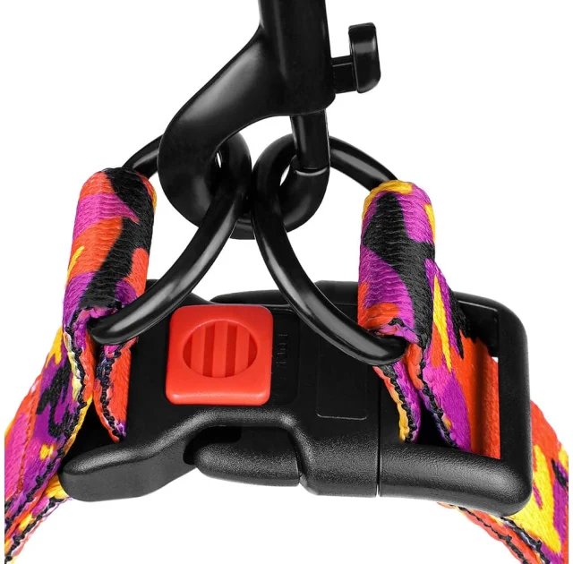 Шлея BronzeDog Camo для собак, нейлон, розовый, 45-60 см