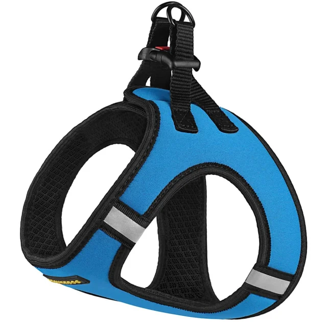 Шлея BronzeDog Sport Vest для собак из нейлона, неопрена и 3D сетки, голубой, 29-34 см