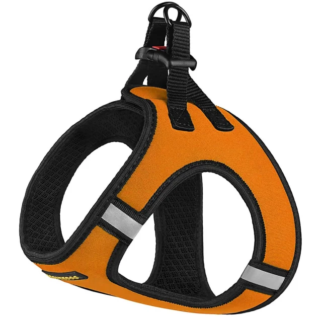 Шлея BronzeDog Sport Vest для собак из нейлона, неопрена и 3D сетки, оранжевый, 26-29 см