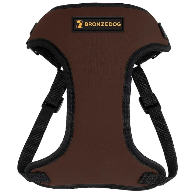 Шлея BronzeDog Sport для собак из неопрена, коричневый, 40-46 см