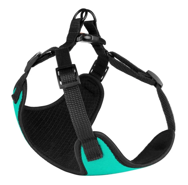 Шлея BronzeDog Sport для собак из неопрена, бирюзовый, 28-33 см
