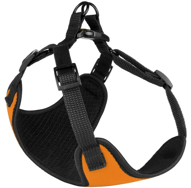 Шлея BronzeDog Sport для собак из неопрена, оранжевый, 40-46 см