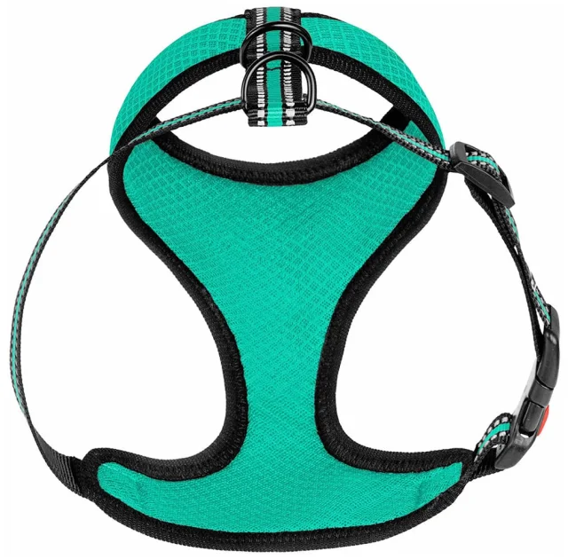 Шлея BronzeDog Mesh для собак мелких пород, сетчатый нейлон, ментоловый, 28-33 см