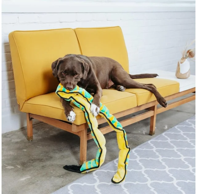 Іграшка-пищалка для собак Outward Hound Invincibles Snakes Змія XXL велика, зелена, 178 см