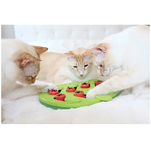 Интерактивная игрушка для кошек Nina Ottoson Buggin Out Puzzle & Play Головоломка, зелёная, 35×29.2×4.2 см