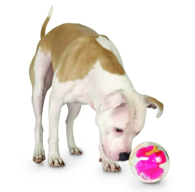 Интерактивная игрушка для собак Planet Dog Mazee мяч-лабиринт, розовый, 12.5 см